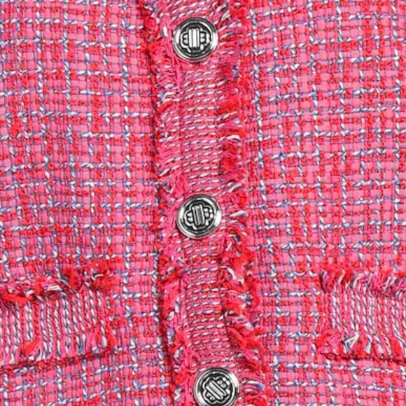 Maje Cropped Frayed Tweed Jacket - Picture 2 of 5